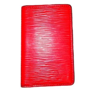 Vibrant Red Louis Vuitton Epi Card Wallet
